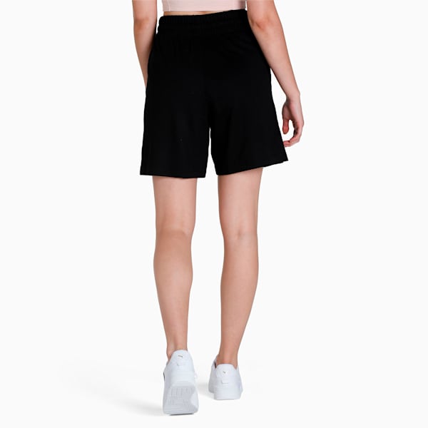 Women's 7" High-Waist Relaxed Fit Shorts, Puma Black, extralarge-IND